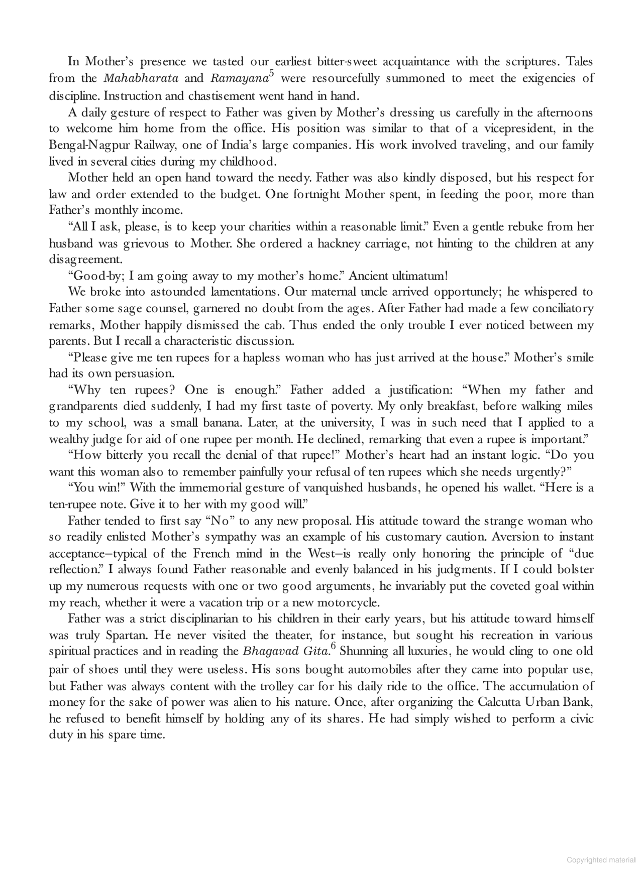 Page scan of AUTOBIOGRAPHY OF A YOGI, page 3