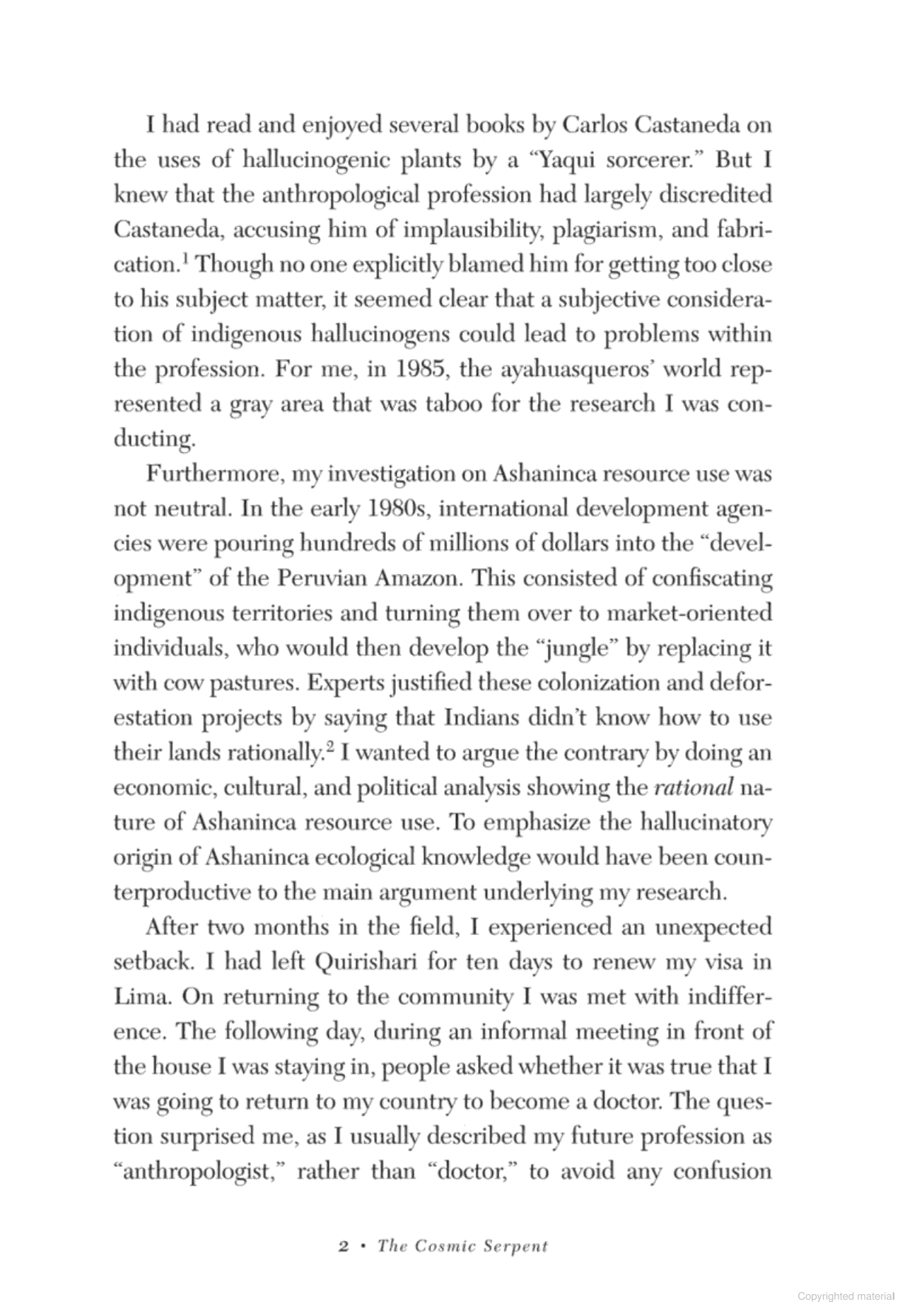 Page scan of THE COSMIC SERPENT, page 3