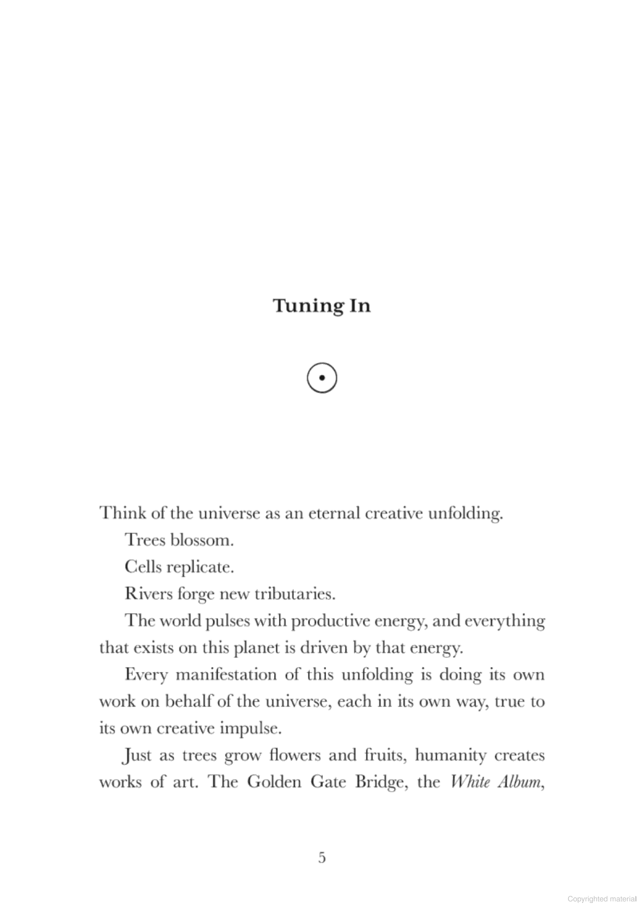 Page scan of THE CREATIVE ACT: A WAY OF BEING, page 2